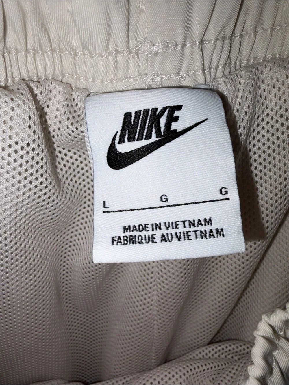 NIke women’s‎ Beige Cargo Drawstring Pants LINED L